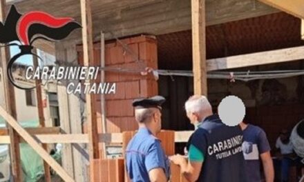 Catania. Sequestrato cantiere edile, denunciati proprietario e imprenditore