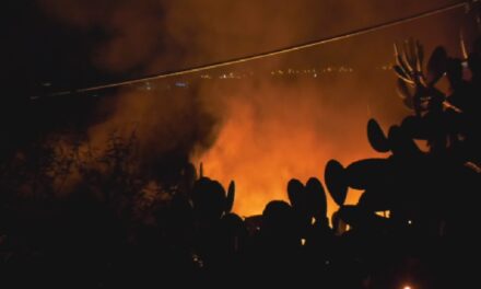 Paternò, incendio doloso in un terreno di via della Libertà: lo domano i pompieri
