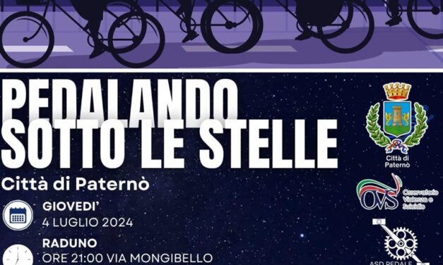 Paternò, “Pedalando sotto le stelle”: serata di sport e socializzazione