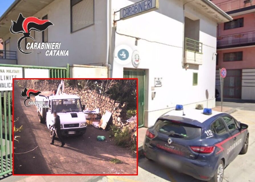 Camporotondo Etneo, abbandonano rifiuti per strada: incastrati dalle “fototrappole”, 2 denunce